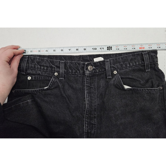 Vintage Y2K Levi's 505 Orange Tab Jeans Men's 38x30 Black Straight Leg REG Fit - Picture 5 of 11